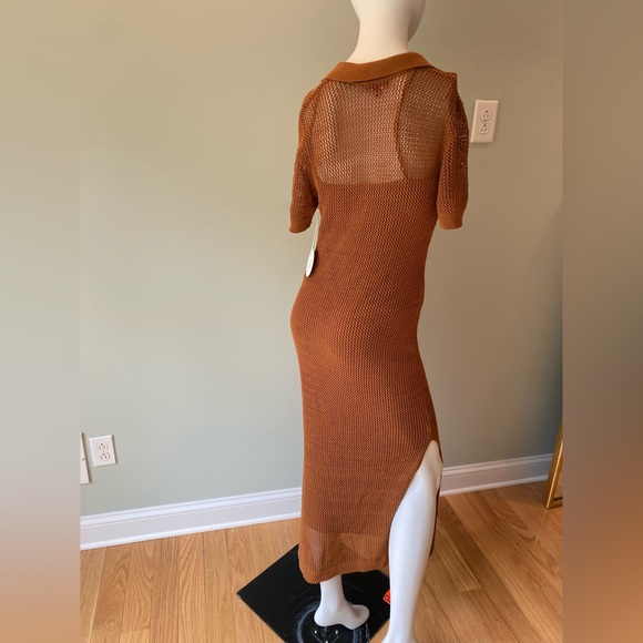 STAUD Oceane Crochet Maxi Dress. Size L - Picture 9 of 11